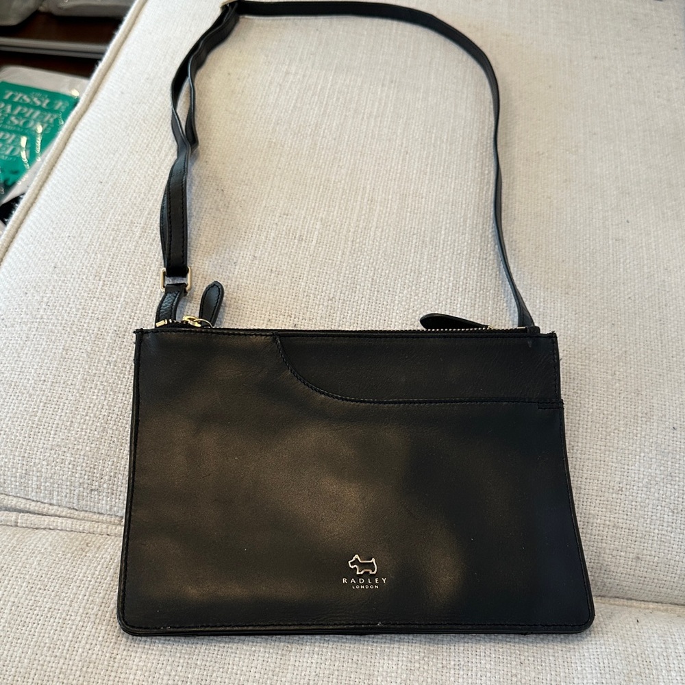 Radley London black leather crossbody bag